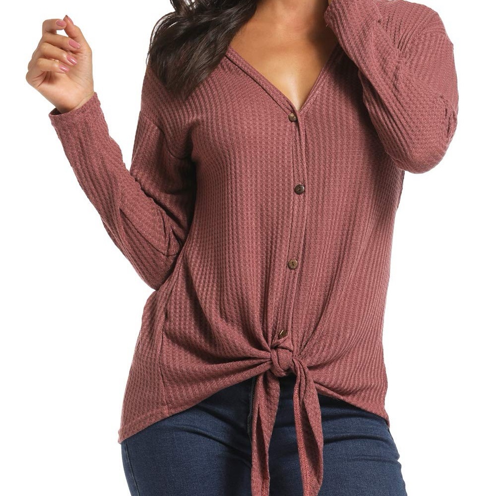 1XL Women’s Button-Up Tie Front Top